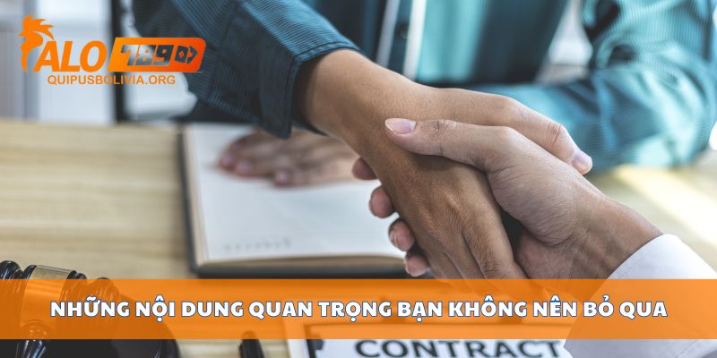 Những nội dung quan trọng bạn không nên bỏ qua